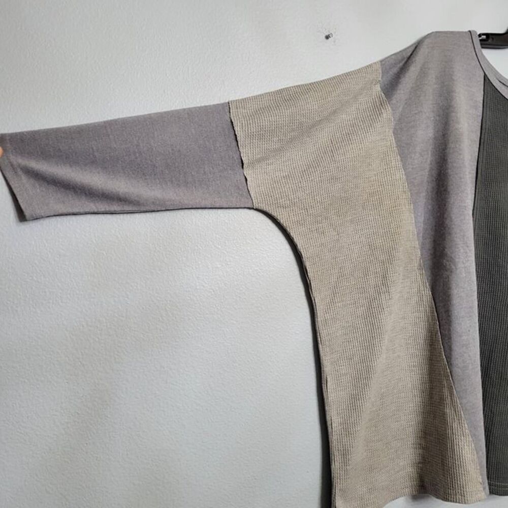 Andree By Unit Color Block Boxy Slouchy Waffle Kn… - image 8